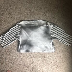Striped cropped sweater